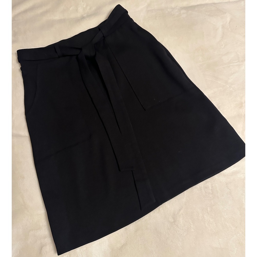 Gilli‎ Black Tie Waist Mini Skirt with Pockets Small Quiet Luxury well made